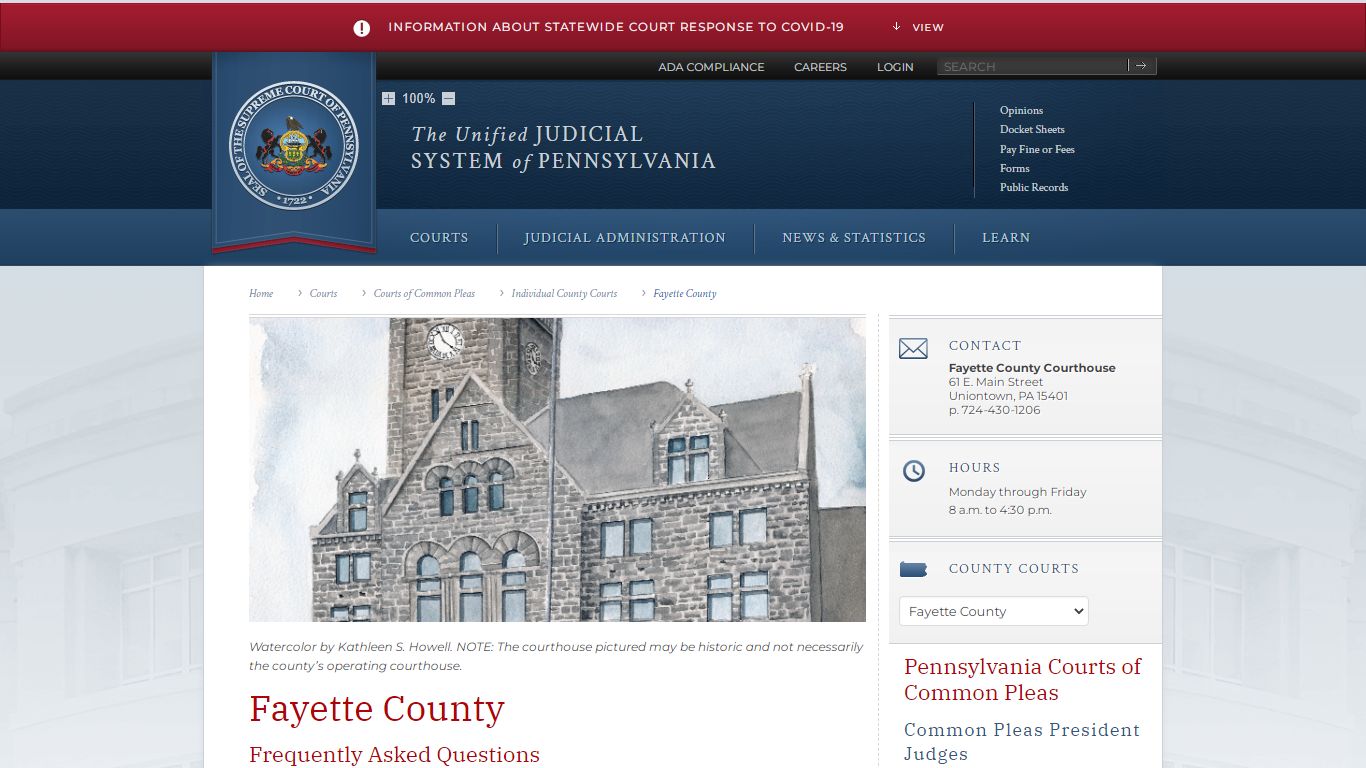 Fayette County | Individual County Courts | Courts of ...